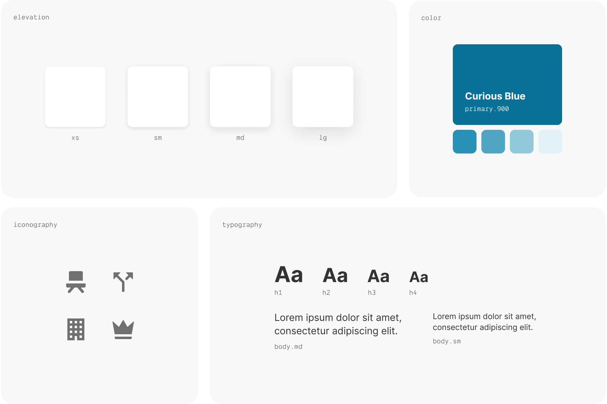 The atomic tokens that make up the Mariposa design system.
