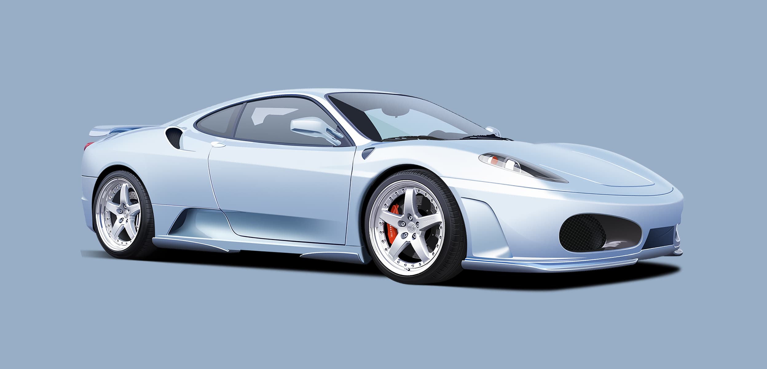 An illustration of a Ferrari F430
