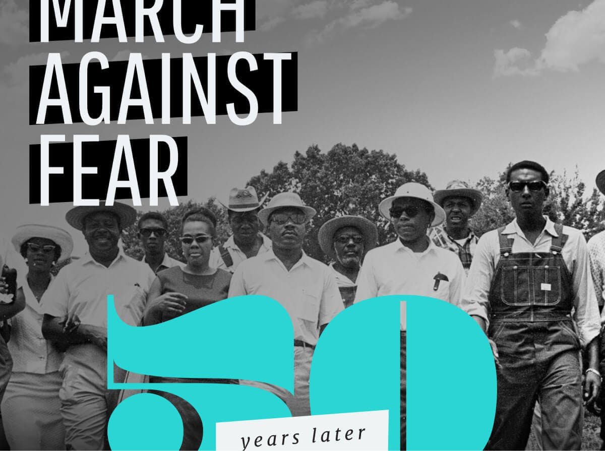 A website for the March Against Fear 50-year anniversary service