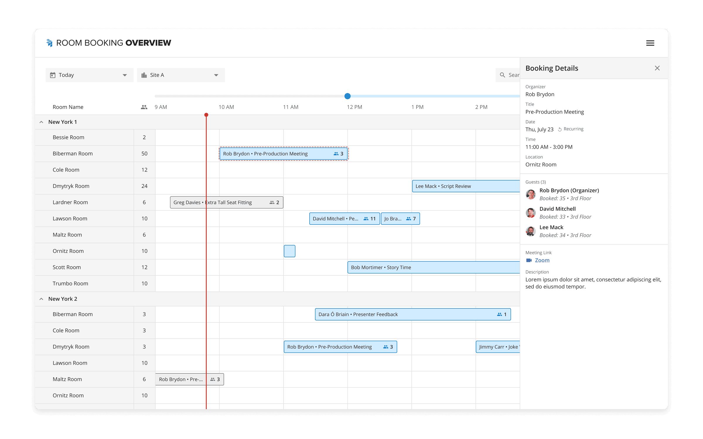 A mockup of the feature in high fidelity. It resembles a Gantt-style calendar view.